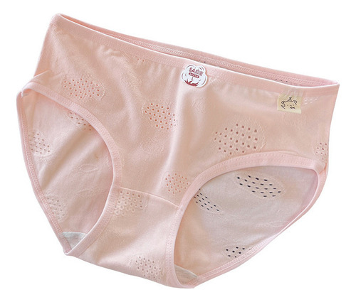 Bragas De Algodón Simples De Encaje De Color Puro Para Mujer