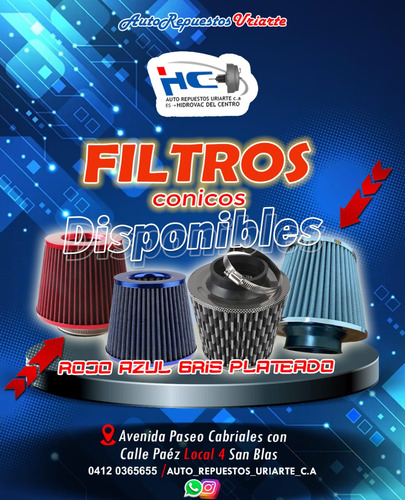 Filtros Conicos Universal Racing