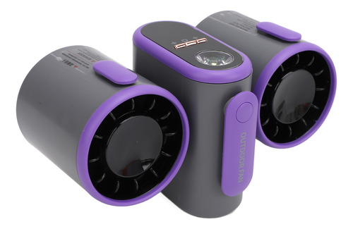 Ventilador Portátil De Doble Cabezal, Cintura, 3 Velocidades