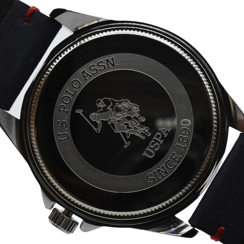 Reloj Pulsera U.s. Polo Assn. Uscwm-48-0059 Con Correa De Caucho Color Azul Marino