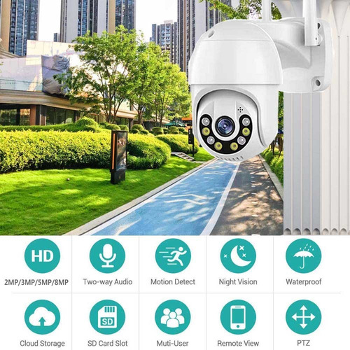 Imagen 2 de 7 de Camara Ptz Ip Wifi Exterior 2mp Icsee H265