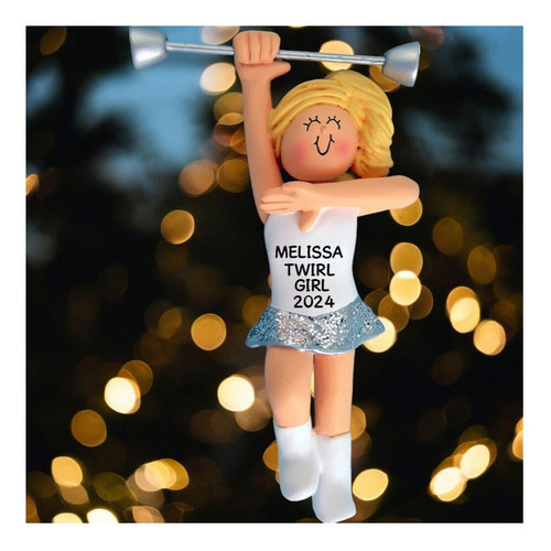 2267 Femenino Rubio Rubio Batón Ornamento De Navidad Persona