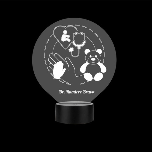 Lámpara Pediatria Para Doctor Personalizada Art12838 Estructura Negra