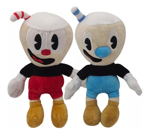 Set De Peluches Mugman Y Cuphead 2 Unidades