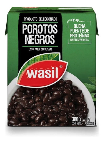 Porotos Negros Wasil 380 G Para Colacion