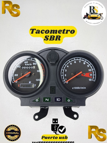 Tacometro Sbr Con Puerto Usb