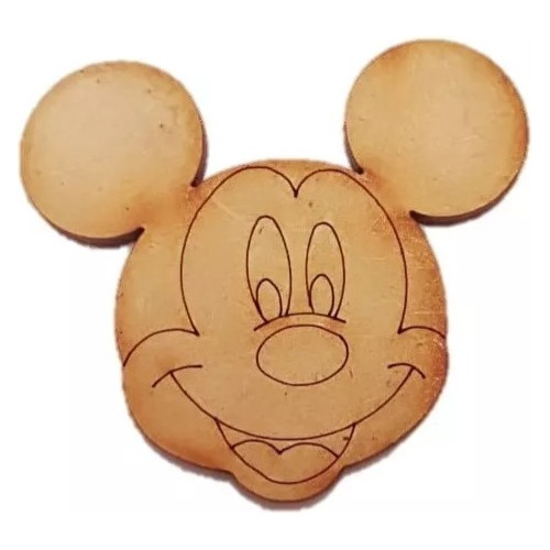 Figura Mickey Mouse 3x3 Decorativo Mdf 3mm 100pzas