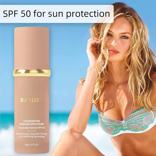 Forever Blue Protector Solar, Base De Maquillaje Barubt,