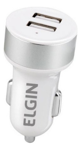 Carregador Elgin 2 Saídas Usb Usb Usb - Veicular Branco