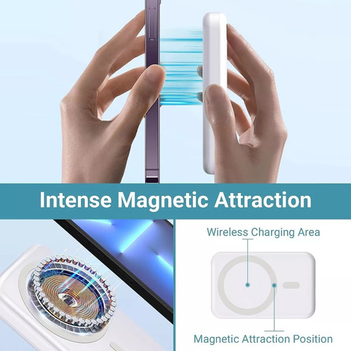 Batería iPhone Magsafe Externa Magnetica 5000 Mah Oem