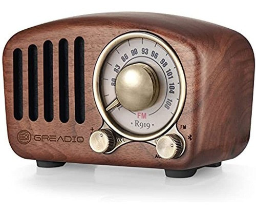 Vintage Radio Retro Bluetooth Speaker - Greadio Walnut Woode