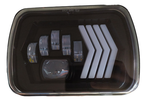 Faros Cuadrados Luces Led Con Drl Blanco Ambar Secuencial H4