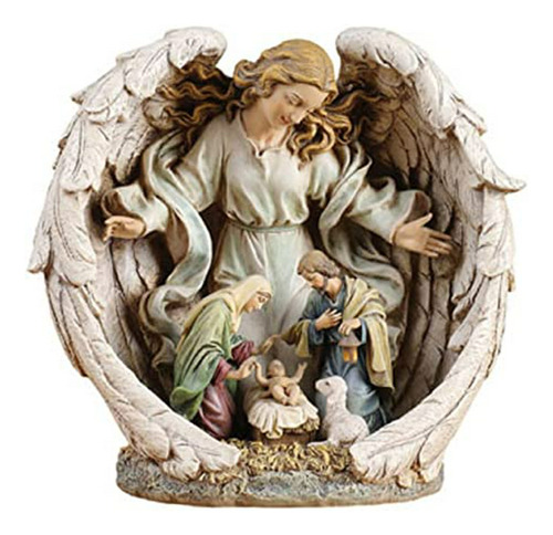 Natividad Resina Escena Familia Santa Ángel Guardián