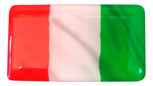 Stikers Adhesivo Bandera Italia 3d Resina Dome