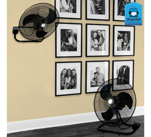 Ventilador 1pz 3 En 1 Negro Con 3 Aspas Metal 18¨de Diámetro