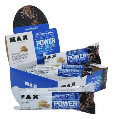 Power Protein Bar 8 Barrinhas Proteina Pasta De Amendoim 90g