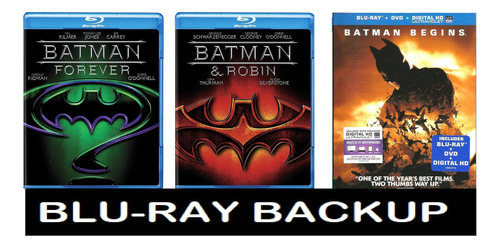 Batman Forever + Batman Robin + Batman Begins Blu-ray Backup