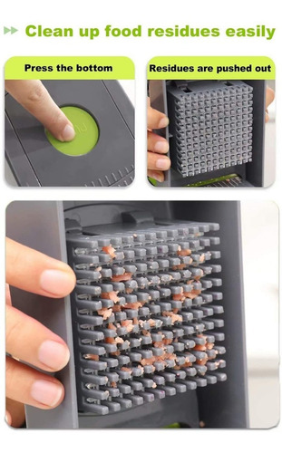 Imagen 4 de 6 de Cortador Mandolina Rallador Multiples Verduras+taper+colador
