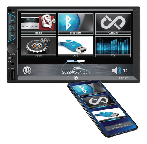 Estéreo Para Auto Pantalla 7pulgadas Bluetooth Mp3 Usb Sd Color Negro