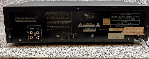 Deck Pioneer Ct-w355r Doble Casetera Con Service Full (Usado)