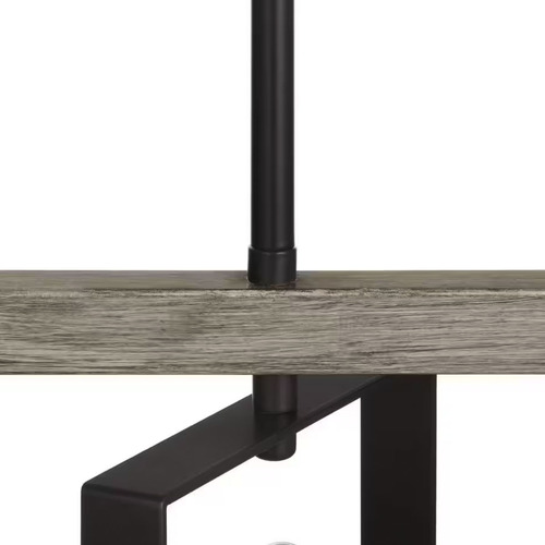 Lampara De Techo 10'' Mini Colgante Rectangular Rustico 60w Estructura Negro/gris