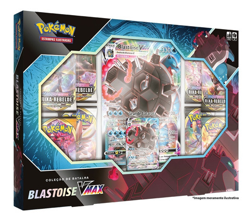 Card Game Pokémon Tcg Box Lacrada Blastoise Vmax Copag