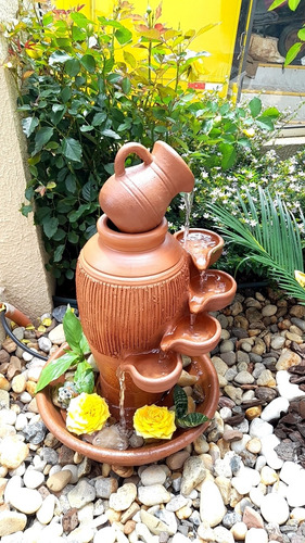 Fonte De Agua Cascata Decoração Enfeite Feng Shui Com Bomba