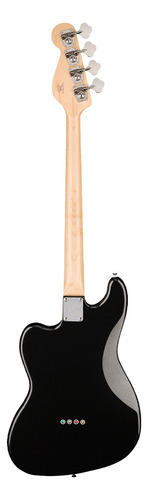 Baixo elétrico Squier, Rascal Paranormal, preto metálico, acabamento corporal, brilho, número de cordas, 4 cores, preto, orientação à direita