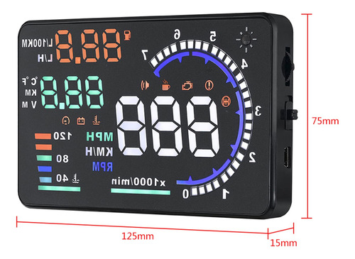 A8 5.5 Obd Ii Car Hud Display, Car Hud Head Up Display,