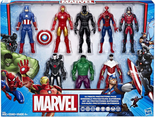 Figuras De Acción De Marvel Avengers - Iron Man, Hulk, Black