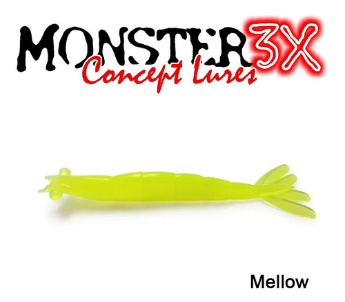 Isca Artificial Soft Monster 3x X-solid (8 Cm) - 5 Unidades Cor Cor - Mellow