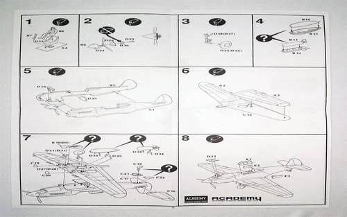 P-40b Tomahawk 1/72 - Academy - Maqueta P Armar Avión