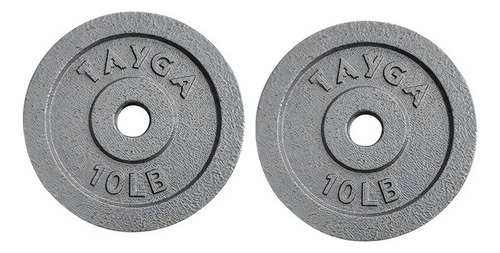Par Discos 10 Lb C/u Barras O Mancuernas Tayga 30 Mm Acero