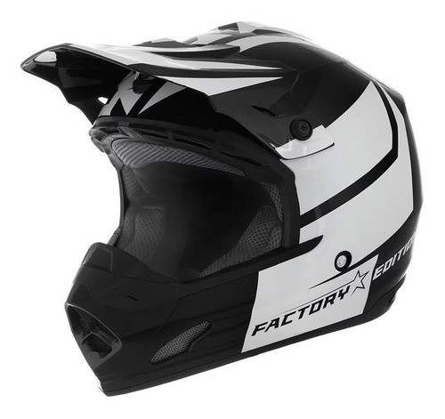 Capacete Motocross Pro Tork Th1 Factory Edition Preto Branco Cor Preto/Branco Tamanho do capacete 56