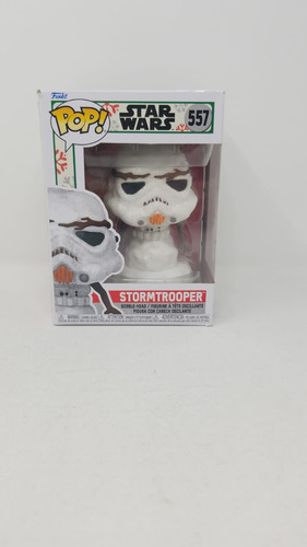 Funko Pop Star Wars Holiday Stormtrooper Snowman Caja Detall