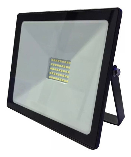 Reflector Led 20w Multiled Slim Ip65 Bajo Consumo Exterior Color de la carcasa Negro Color de la luz Blanco frío