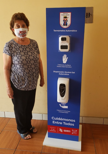 Imagen 2 de 3 de Tótem Infantil Termómetro Y Dispensador Automático