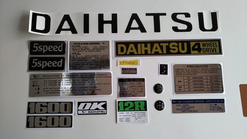  Daihatsu F 20 1983 Calcomanías 5 Cambios