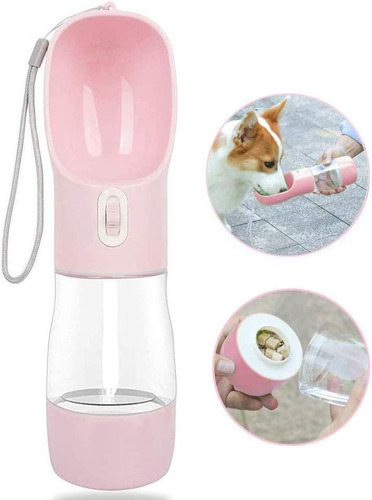 Dispenser De Agua Portatil Para Perros Y Gatos 2en1-258ml-r