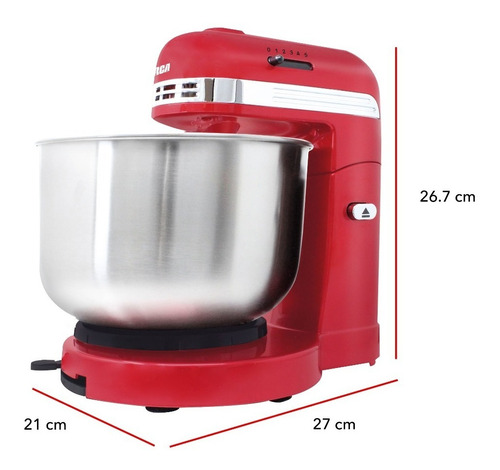 Rca Rc-799r Batidora De Pedestal De 5 Velocidades Cocina Ali Color Rojo