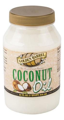 Aceite De Coco Golden Barrel Puro 946ml Caja 12pza Importado