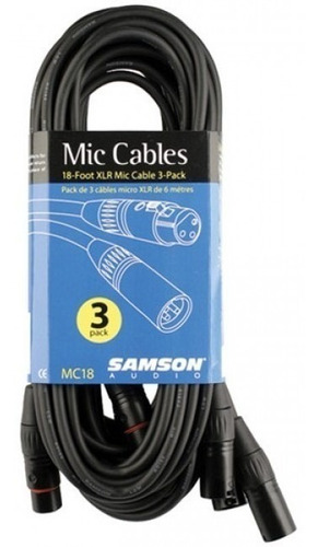 Samson Mc18xlr Pack De 3 Cables Canon Canon 6 Metros.
