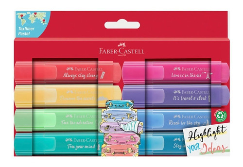 Resaltador Faber Castell Textliner Pastel X 8 Und