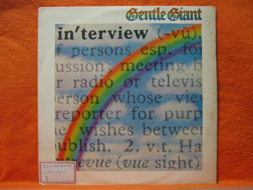 Lp Disco De Vinil Gentle Giant Interview
