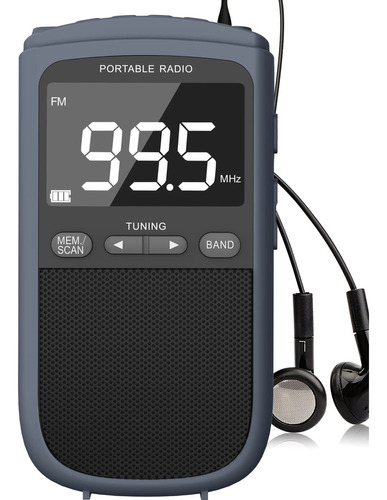 Radio Walkman Am Fm: Radio Portatil Recargable De 900 Mah Co