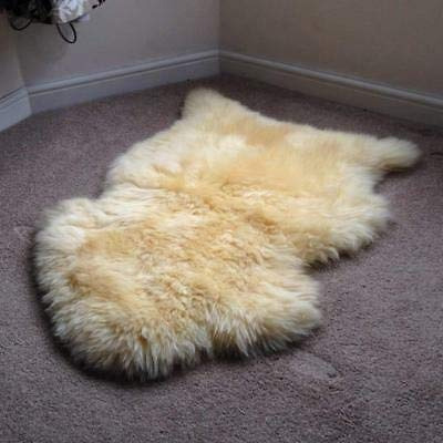 Alfombra Piel Oveja Color Champan Natural 2 X 3 Australiana