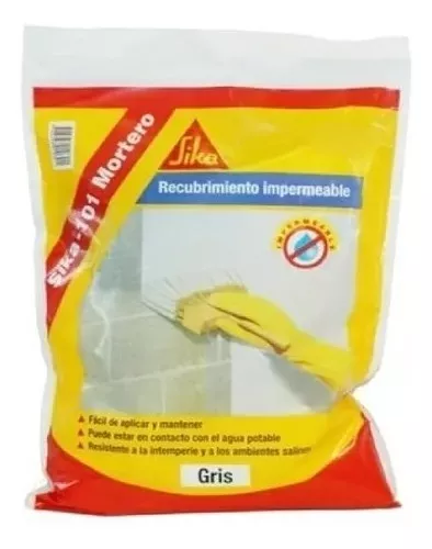 Sika-1 mortero Impermeable gris x 2 Kg Sika