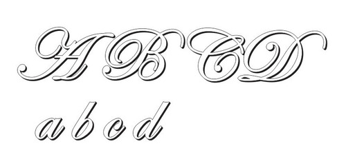 30 Letras Em Mdf Branco Fonte Eduardian Script 3cm Altura