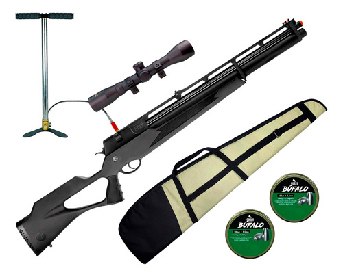Carabina Pcp Caça Javali Rossi R8 5.5 + Kit Recarga Completo