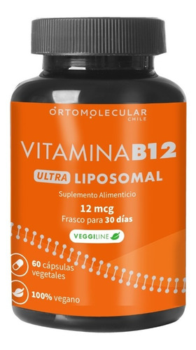 Imagen 1 de 7 de Vitamina B12 Liposomal 60 Caps Previene Anemia Ortomolecular